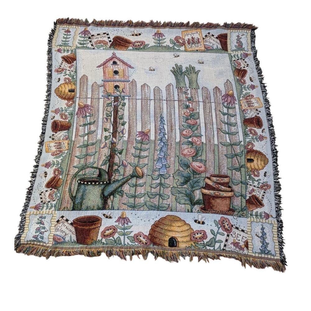 Vintage Robin Betterley Tapestry/Throw Gardening  Theme